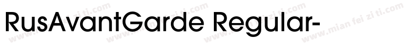 RusAvantGarde Regular字体转换